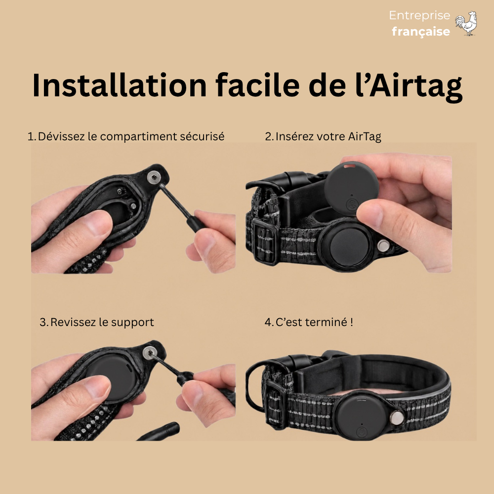 Collier Airtag sécurisé